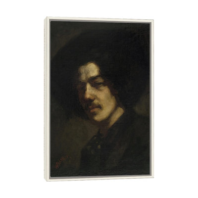Portrait de Whistler avec chapeau - reproduction d'art murale - toile encadrée