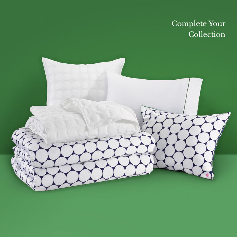 kate spade new york Fall Poppies Twin Comforter Set, 100% Cotton, All Season 2 Piece Reversible Bedding Set, White and Garnet