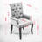 Upholstered Chenille Fabric Accent Dining Chair, Elegant Tufted Club Dining Room Armchair-988109068