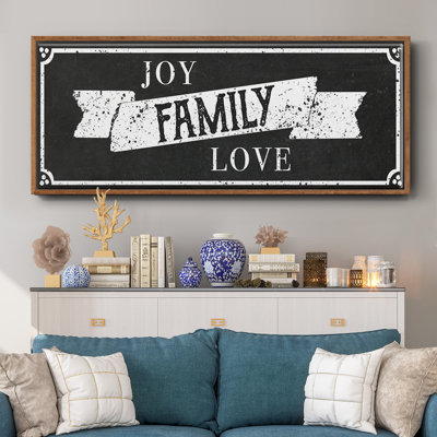 Joy Family Love - toile encadrée
