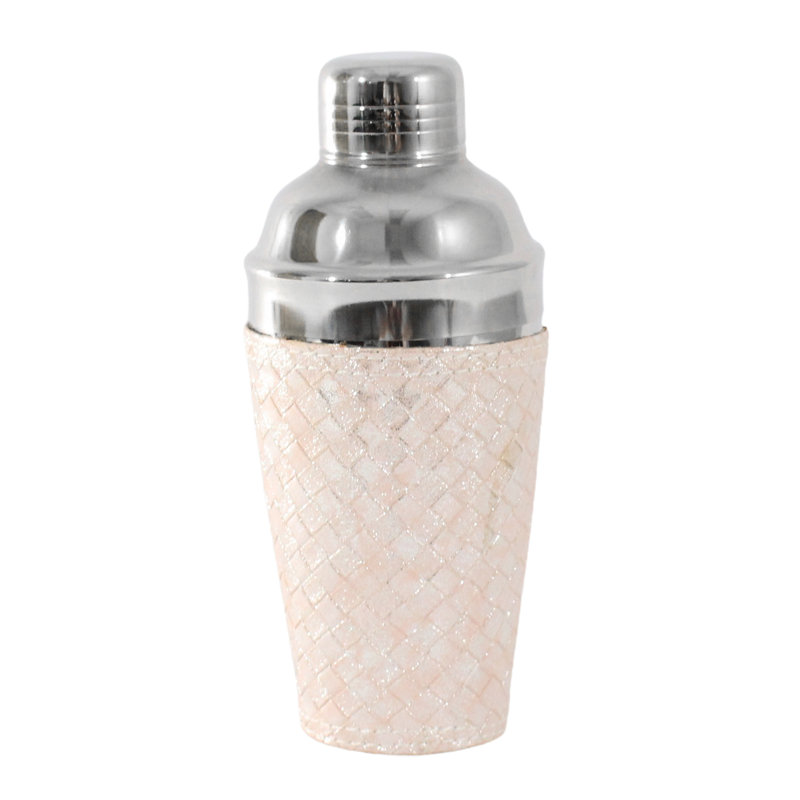 Stainless Steel Shaker, Pink Leather