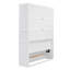Grand lit escamotable mural avec tablettes, blanc-440292678-440292683
