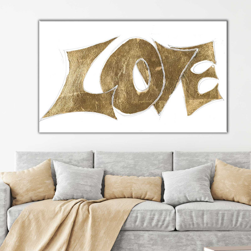 'Love' Acrylic Painting Print, 18" H x 30" W x 1" D, Wrapped Canvas