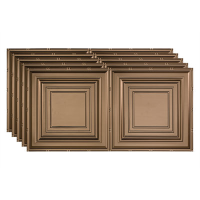 24.375'' L x 48.375'' W Textured Vinyl Glue Up Ceiling Tile
