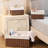 Wicker Basket, Set Of 3 Hand-Woven Storage Baskets For Organizing, Rectangle Wicker Storage Basket Bins With Handles, Small Toilet Paper Storage Baskets For Shelves & Decor-24424036