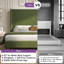 Lit tapissier en velours côtelé grand format Wauson Crofford avec tête de lit haute de 63 po et pieds en bois massif, vert-1554600669-1559884729