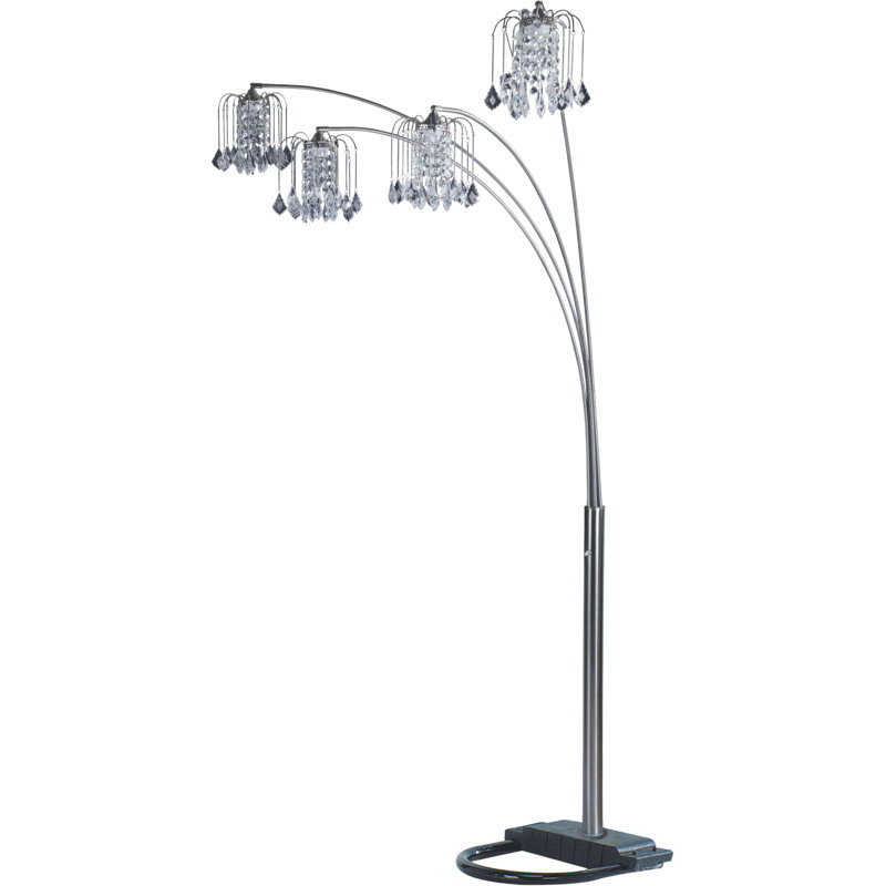 Lampe sur pied à l’arbre 84 po Headen, argent