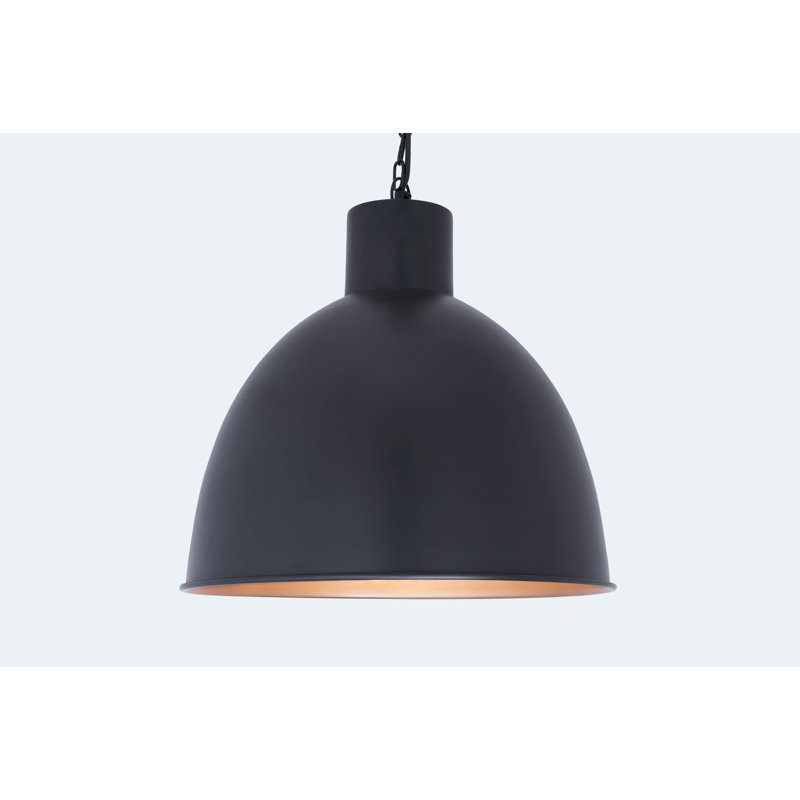 Aliza 1 - Light Black/Gold Dome Pendant