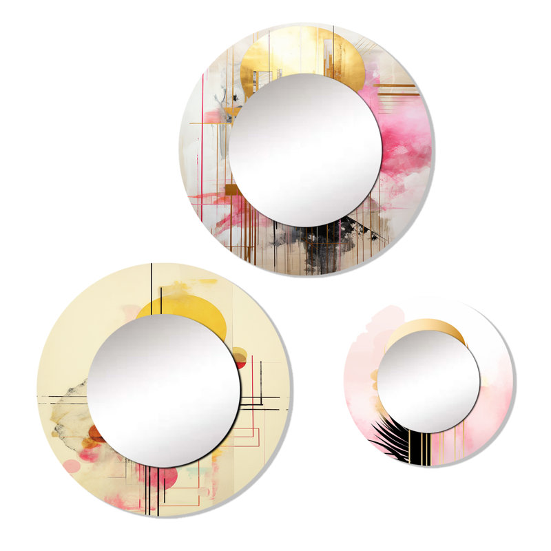 Elixabete Metal Round Mirror