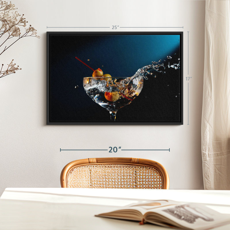 Splash Martini, reproduction sur toile, H 17 po x l 25 po