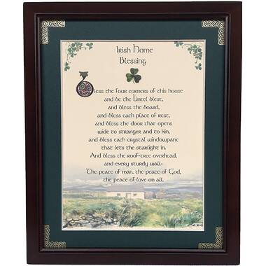 Trinx Irish Curse Life Love God Poem Motivational Quote Matted Framed Art  Wall Decor 20x26 Framed On Paper Print