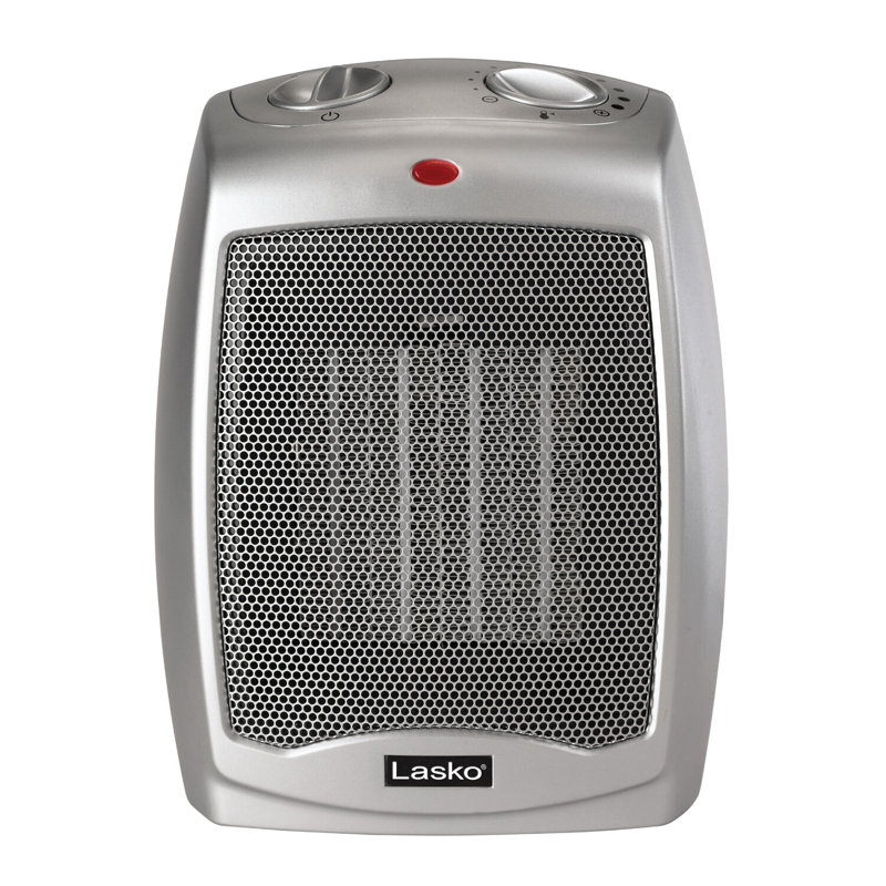 Chaufferette compacte portative en céramique à ventilateur électrique 1500 watts avec thermostat réglable