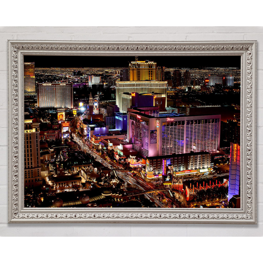 Las Vegas Strip Night Lights - Einzelne Bilderrahmen Kunstdrucke