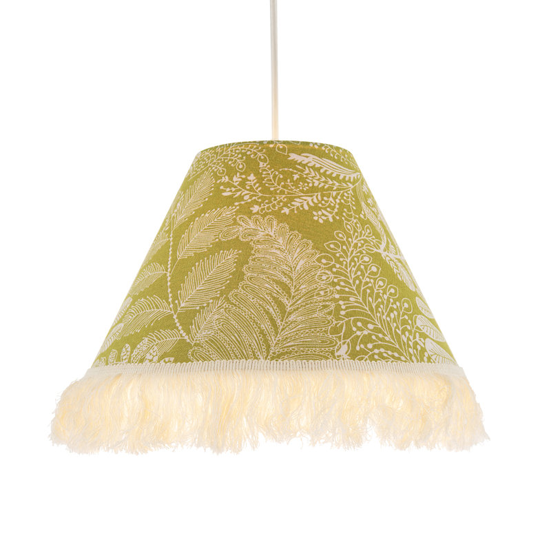 19cm H Fabric Empire Lamp Shade ( No Direct Attachment Method ) in Green