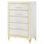 Commode blanche 5 tiroirs Chesney