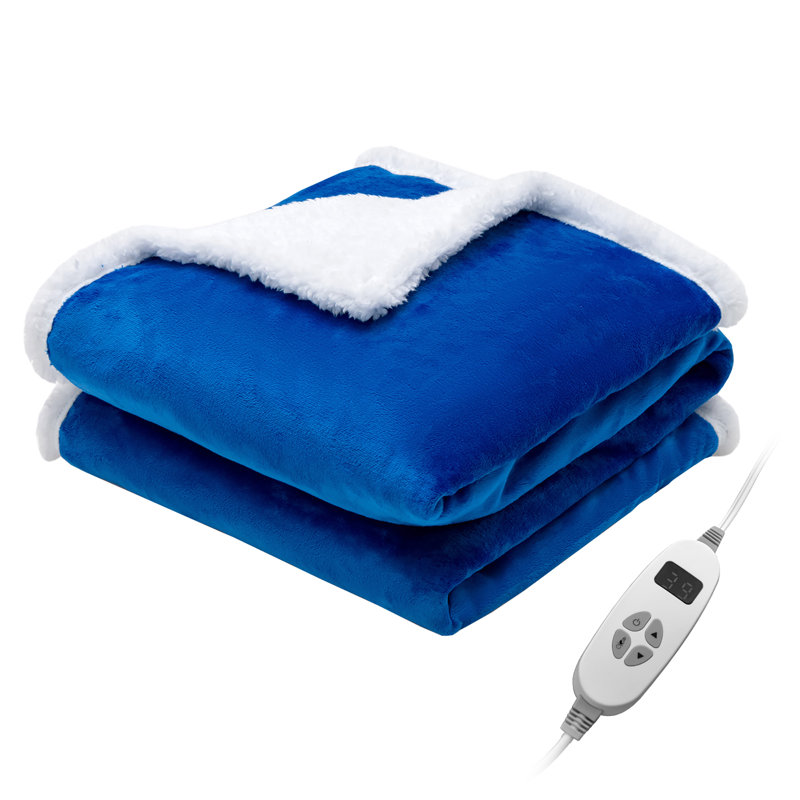 Jeté en molleton , Bleu