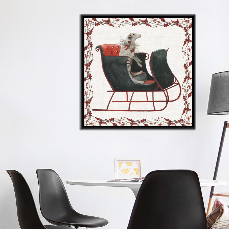 «A Farmer's Christmas Collection A» par Grace Popp - impression d'art graphique, H 37 po x l 37 po x P 1,5 po, Pas de tapis