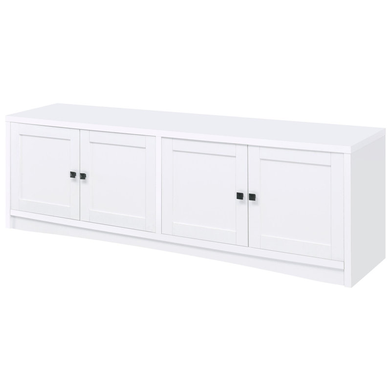 Meuble télé, Blanc / Blanc