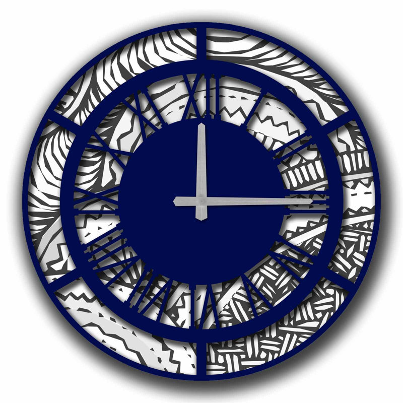 Horloge murale décorative élégante, 19,7 po de diamètre, 100% panneau de fibres à densité moyenne avec une épaisseur de 0,2 po | Nécessite 1 pile AA (non incluse) | Parfait pour la décoration intérieure, l'esthétique moderne et l'élégance int