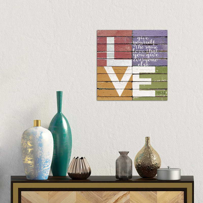 Give Yourself The Same Love by Marla Rae - Wrapped Canvas Print, 45.72 cm H x 45.72 cm W x 1.91 cm D