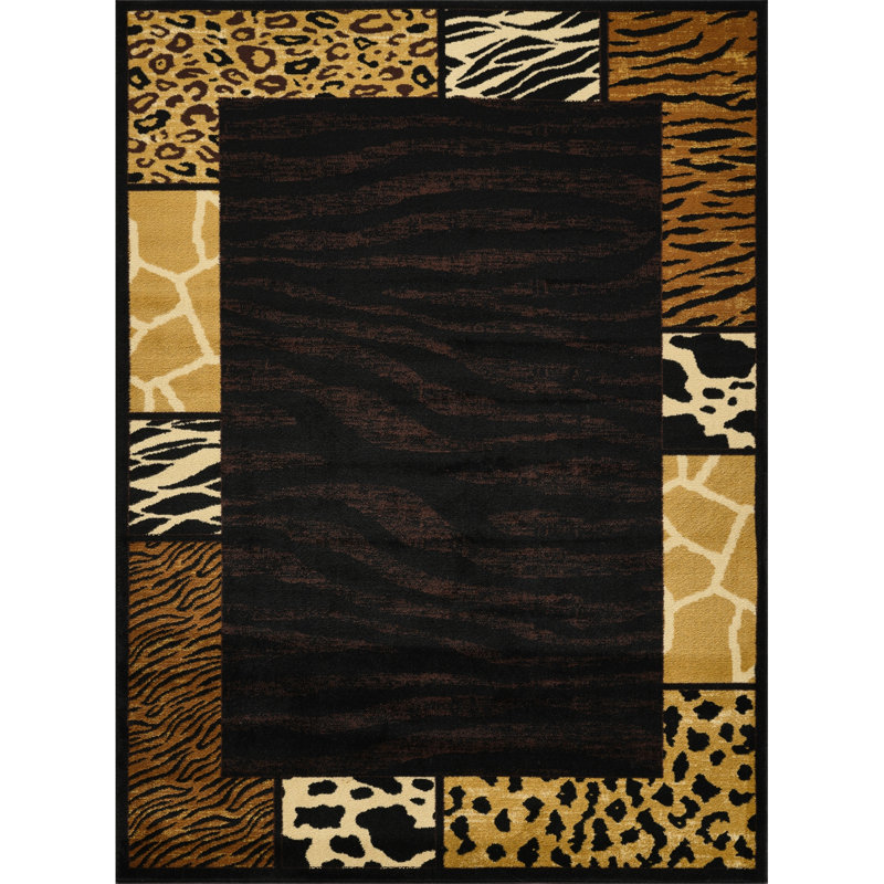 Tapis à imprimé animal avec des motifs de peau sauvage et un design durable