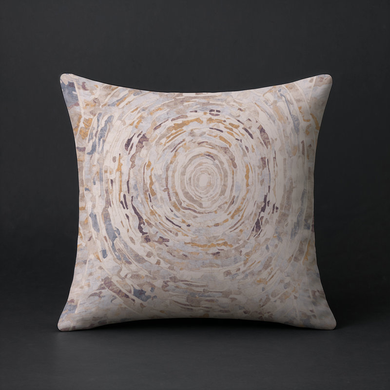Coussin décoratif intérieur et extérieur Modern, Gris abstrait 270, Carré 16 po