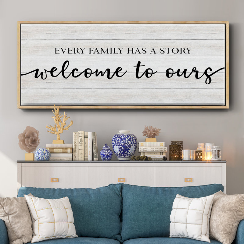 Family Story - toile encadrée, H 20 po x l 50 po
