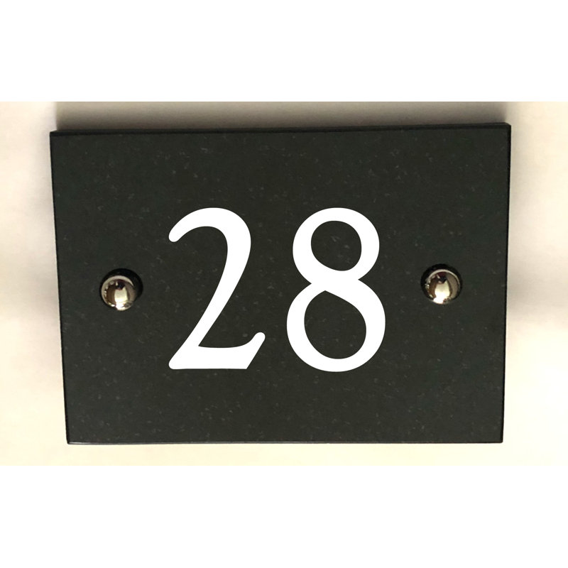 Brumby 10cm H Reflective Stone House Number, 28