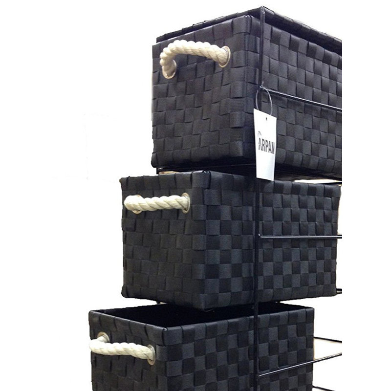 65cm H x 18cm W Utility Cart, Black