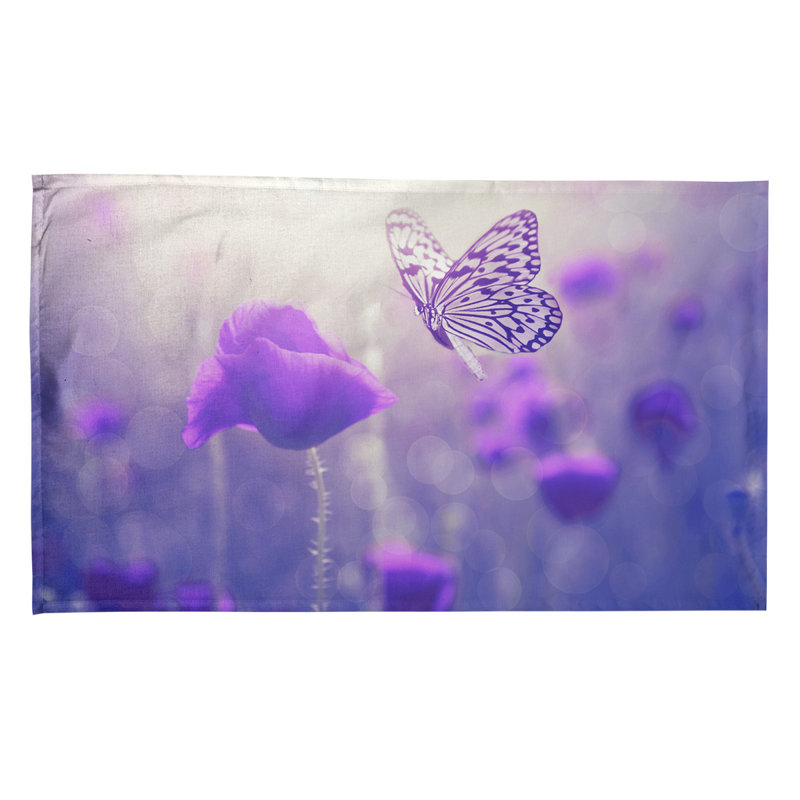 Bourbeau Tea Towel Kitchen Towel, Cotton Twill, Violet