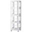 , 4 étagères rotatives, 360 roulettes, blanc nouveau style, coins en arc, solution d'espace, espace d'installation simple,-122505500