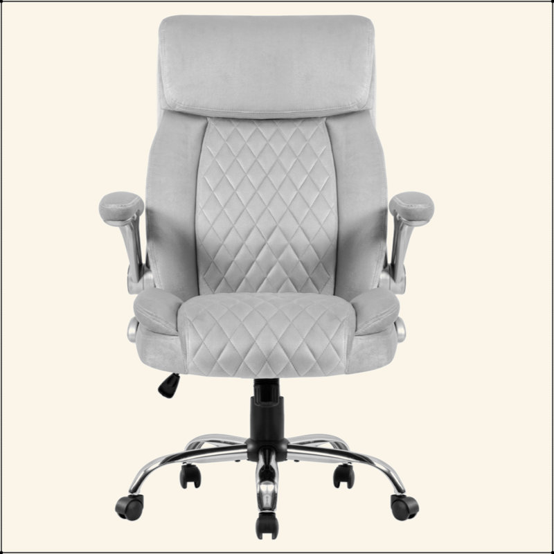 Fauteuil de bureau pivotant en velours