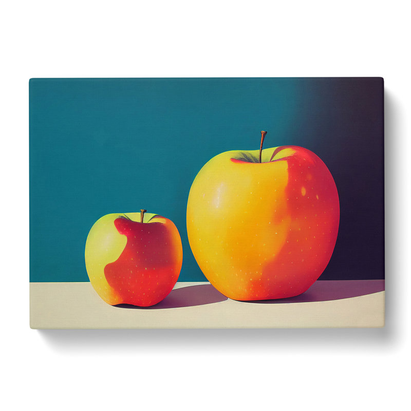 Two Apples Fruit Vol.1 - Wrapped Canvas, 50cm H x 76cm W x 3cm D