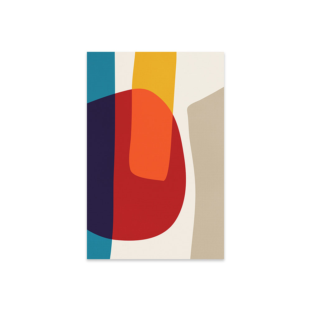 George Oliver Abstract Red Yellow Blue Beige I by Emcdesignlab ...