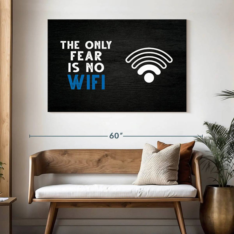 Senne The Only Fear Is No WiFi, H 32 po x l 48 po