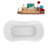 60" Streamline Clawfoot Soaking Acrylic Bathtub-90763960-50896824
