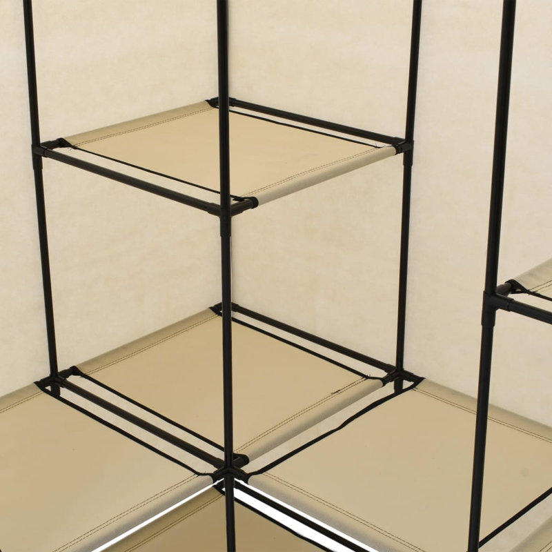 3 Door Wardrobe, Cream
