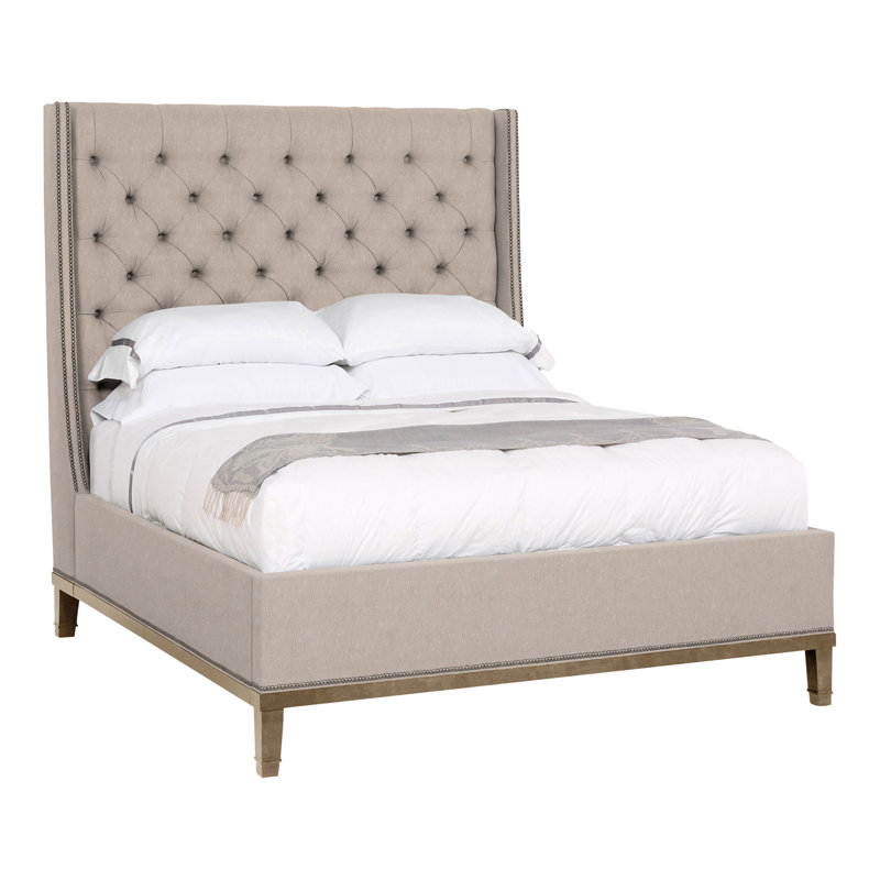 Michael Weiss Queen Upholstered Panel Bed, Hampton, Jiggles Fawn, Yes