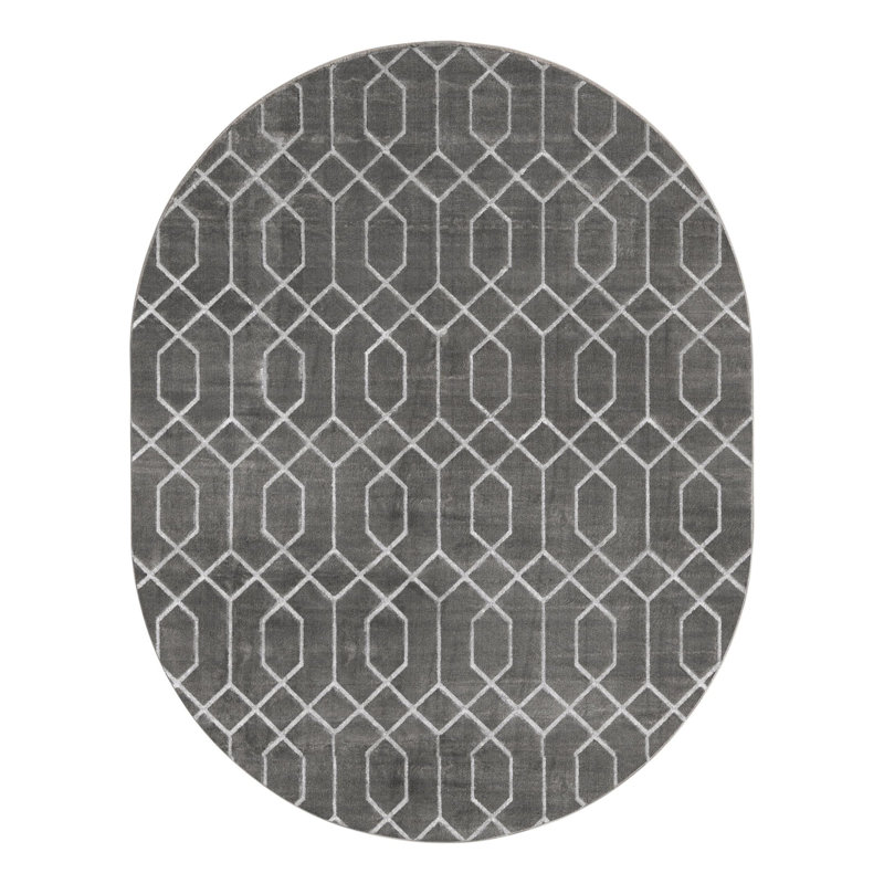 Geometric Area Rug, Oval 238.8cm x 304.8cm