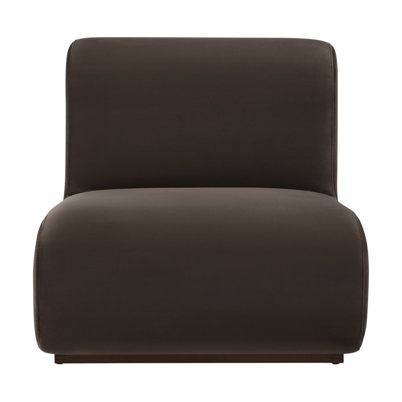 Fauteuil d'appoint en velours brun Denby Performance, Chocolate Brown Velvet
