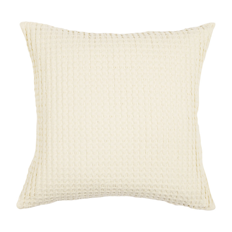  Jumbo Waffle Decorative Pillow 20" x 20", Cannoli Cream