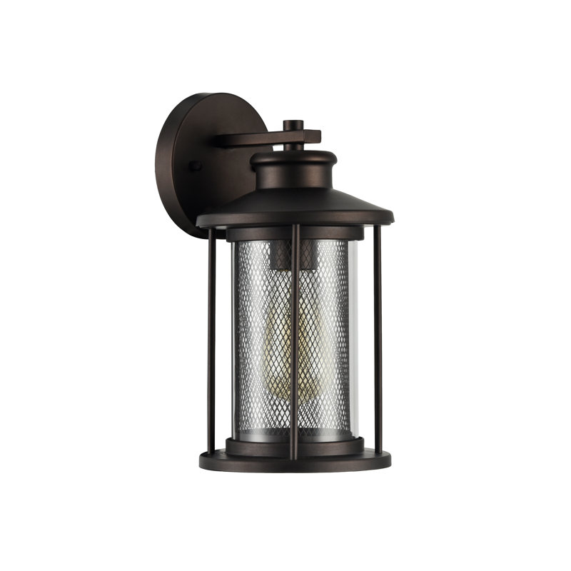 Lanterne murale d'extérieur 1 lumière Emery, H 11 po x l 5,75 po x P 6,75 po, Bronze huilé