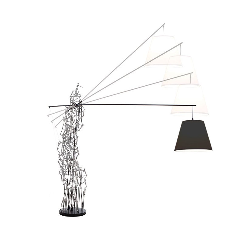 Boom Town Floor Lamp, Silver