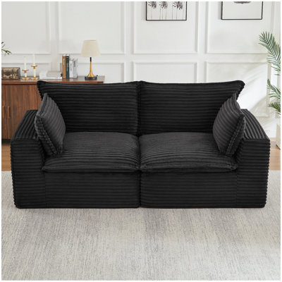 Loveseat Sofa, Cloud Boneless Couches for Living Room, Modern Modular Sectional Sofa, Oversized