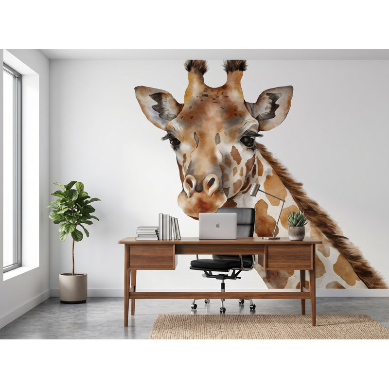 Panneau girafe L 8,33 pi x l 100 po, l 125 po x H 125 po, L 125 po x H 125 po, Vinyle peler et coller