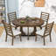 Ensemble de salle à manger extensible 5 pièces avec table et 4 chaises rembourrées Halie-215061101-215061100