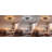 32" Modern Flower Flush Mount Ceiling Fan with LED Light and Remote Control (Black)