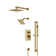 Crozet Pressure Balance Shower System with Dual Shower Head and Hand Shower with Slide Bar (Valve Included)