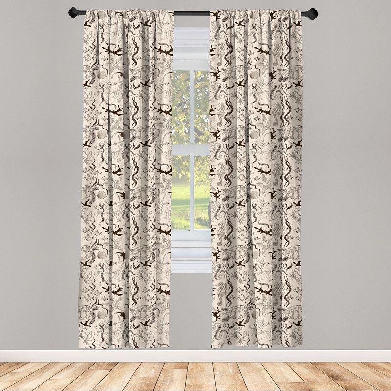 Semi-Sheer Rod Pocket Curtain Panels, 28" x 95"