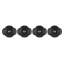 Le Creuset Enameled Cast Iron Set Of 4  Covered Mini Round Cocottes, 1/3 Qt. Each, Matte Black